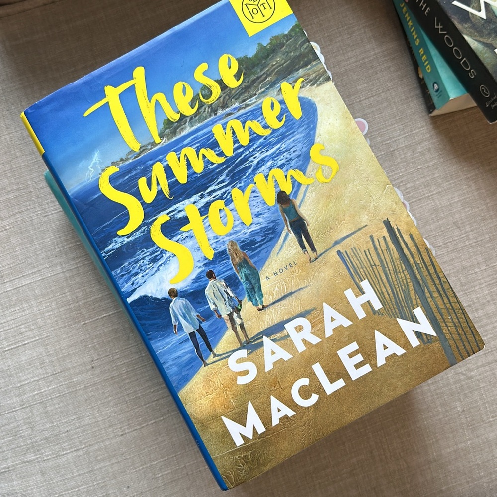 These Summer Storms by Sarah MacLean - Blue and Yellow Cover